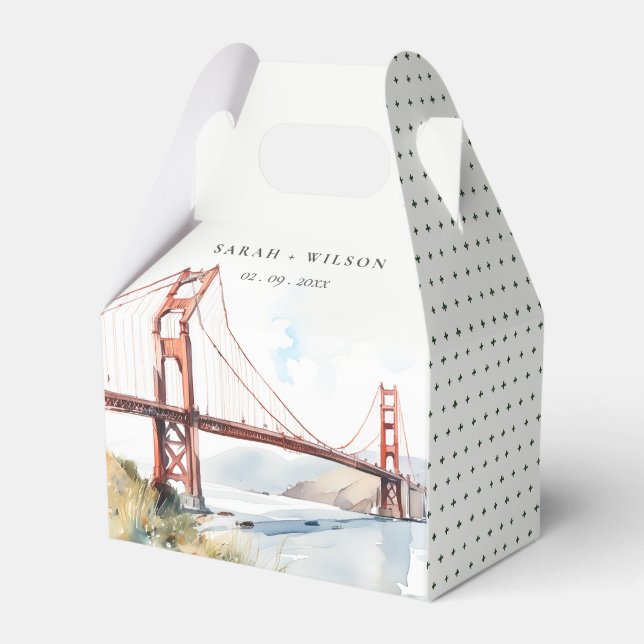 Ballotins San Francisco Golden Gate Bridge Landscape Wedding (Verso)