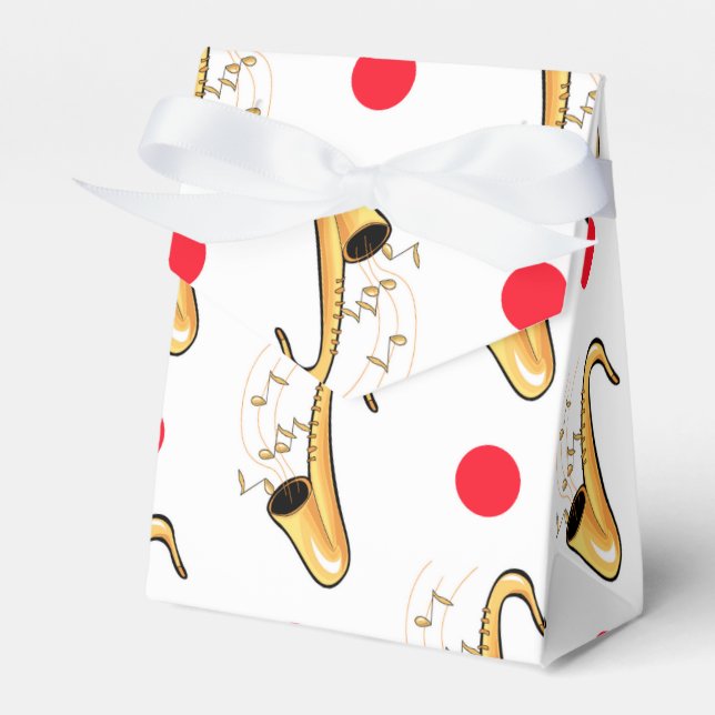 Ballotins Saxophone, Pois rouges et blancs (Verso)