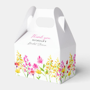 Ballotins Script de mariage personnalisé avec fleurs sauvage
