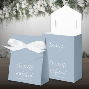 Ballotins Script de signature Bleu Poussiéreux Mariage Éléga