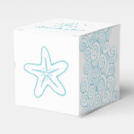 Ballotins Seastar tourbillon aqua blanc boîte de faveur mari