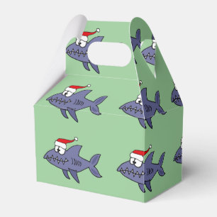 Ballotins Shark drôle dans l'art de Noël de Santa Hat
