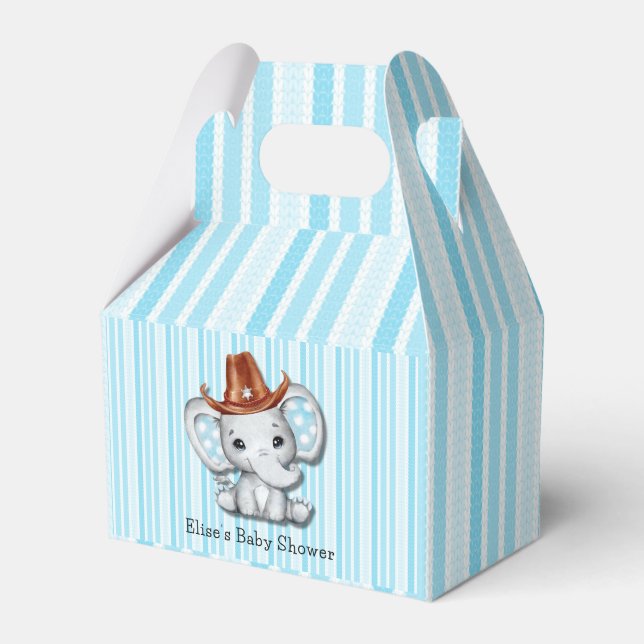 Ballotins Sheriff Cowboy Elephant Baby shower (Verso)