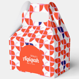 Ballotins SHRIMPLPLY Motif blanc orange, Baby shower Aqiqah