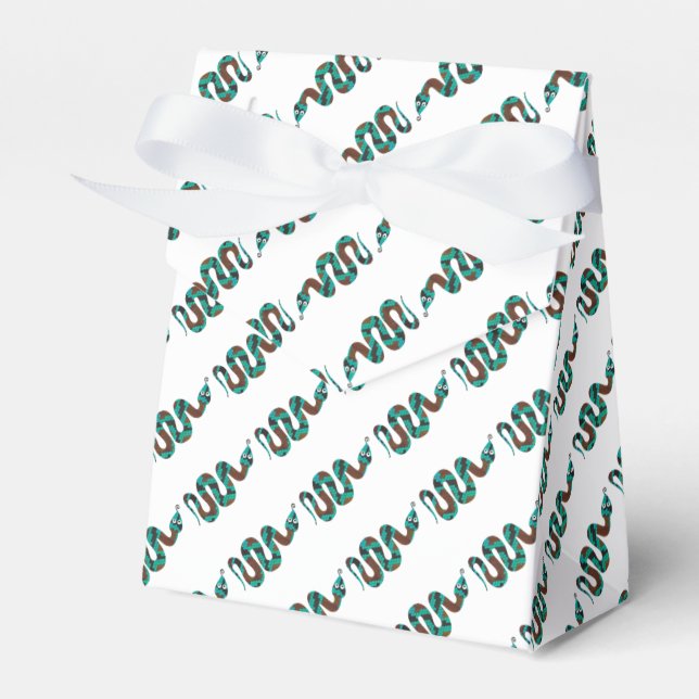 Ballotins Silhouette d'impression Brown et Turquoise de serp (Verso)