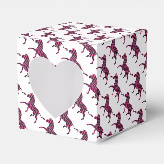Ballotins Silhouette noire et rose chaud Zebra (Verso)