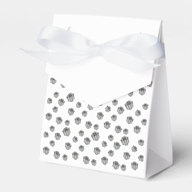 Ballotins Silver Gift Boxes Elegant Holiday Premium Party (Verso)