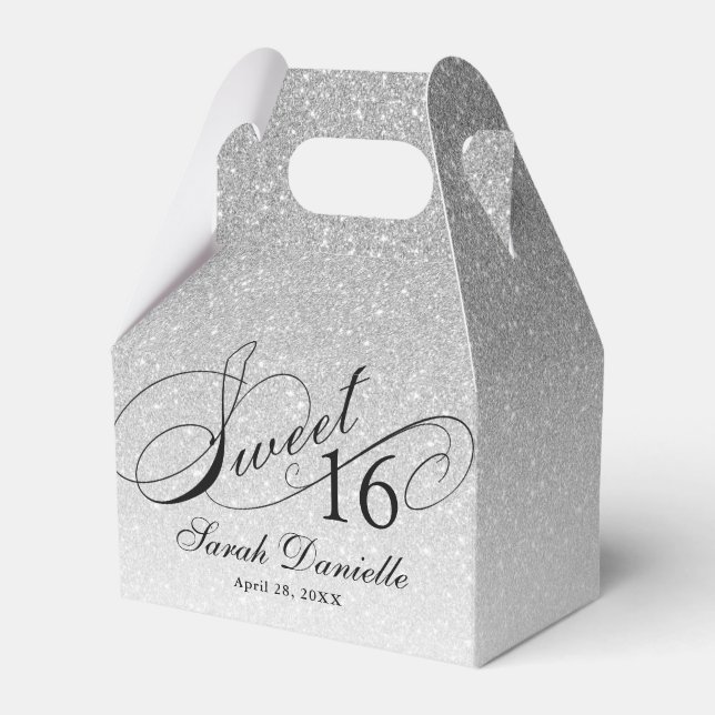 Ballotins Silver Glam Parties scintillant Sweet 16 Custom Pa (Verso)
