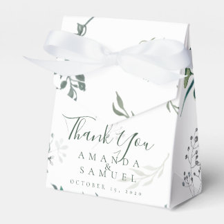 Ballotins Silvery Green Eucalyptus boîte de mariage Faveur