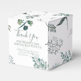 Ballotins Silvery Green Eucalyptus boîte de mariage Faveur