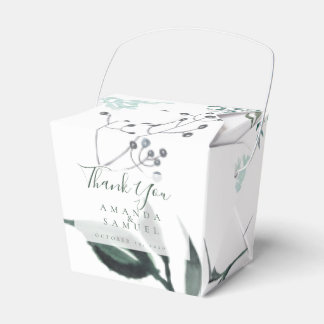 Ballotins Silvery Green Eucalyptus boîte de mariage Faveur