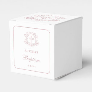 Ballotins Simple croix rose florale Cube