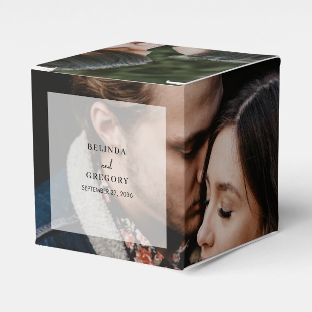 Ballotins Simple Elegant 2 Photo Overlay Script Mariage (Verso)