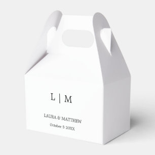 Ballotins Simple Elegant Mariage de monogramme blanc