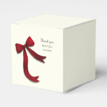 Simple Elegant Minimalist Red Bow Classic
