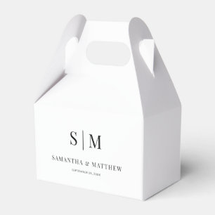 Ballotins Simple Élégant Monogramme de Mariage de Couple