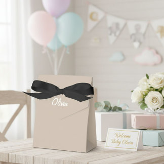 Ballotins Simple Party Box Gift Bag Favours neutral