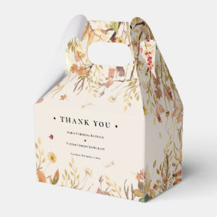 Ballotins Simple Rustic Fall Beige Wedding Favor Box