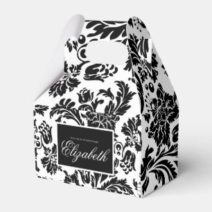 Ballotins Sirène de pont damasé noir et blanc
