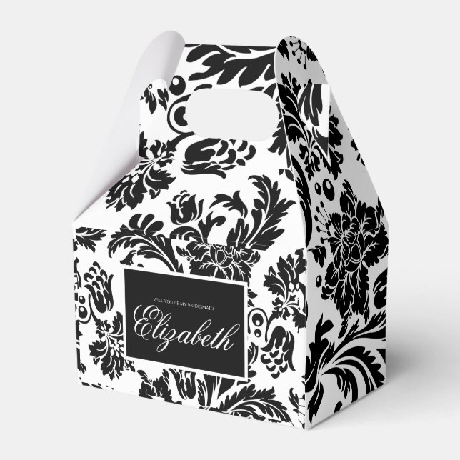 Ballotins Sirène de pont damasé noir et blanc (Verso)