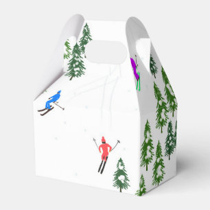 Ballotins Skieurs Illustration Ski Noël