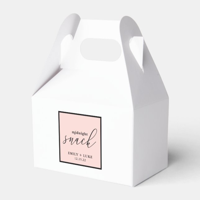 Ballotins Snack rose vif Midnight Personnalisé Mariage Gable (Verso)