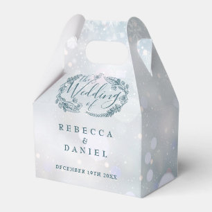 Ballotins Snowflakes d'hiver Rustique Floral Mariage