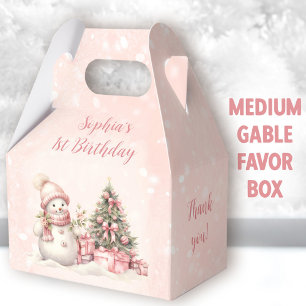 Ballotins Snowman Girl rose Noël 1er Anniversaire Moyen