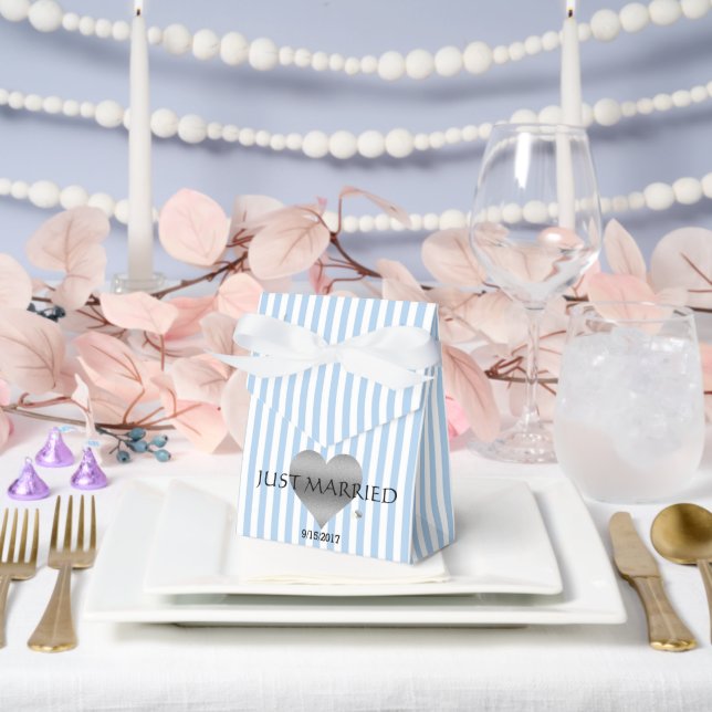Ballotins Soeur Coeur Bleu Et Douche Blanche Fête (Mariage)