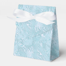 Soie Moire Petit Motif en Aqua Clair