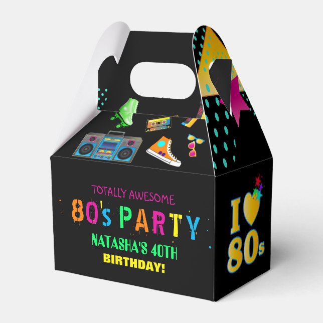 Ballotins Soirée d'anniversaire des années 80 Personnalisée (Verso)