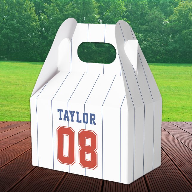 Ballotins Soirée de baseball Sport Pinstripe Anniversaire (Baseball Softball Sport Pinstripe Birthday Party Favor Box)