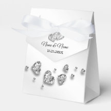 Soirée de mariage Coeurs d'argent Grey Élégant