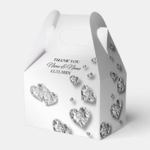 Soirée de mariage Coeurs d'argent Grey Élégant