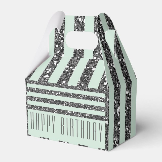Ballotins Soirée Parties scintillant Minty Green & Silver (Verso)