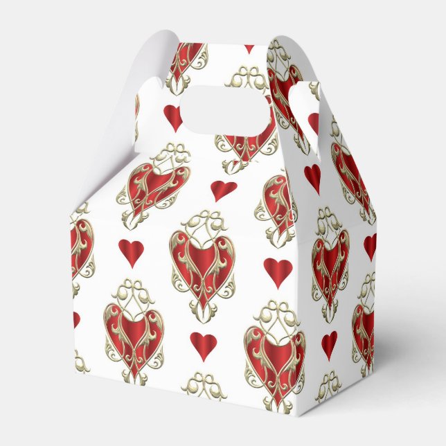 Ballotins Soirée Saint Valentin au coeur rouge (Verso)