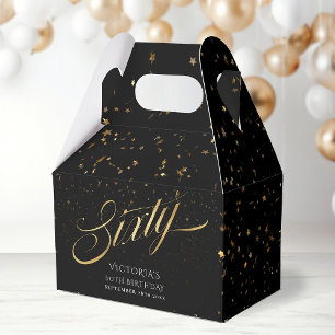 Ballotins Soixante Elegant Black and Gold 60e Anniversaire