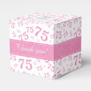 Ballotins soixante-quinzième Motif rose/blanc d'anniversair
