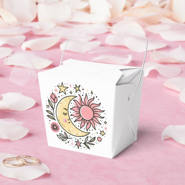 Ballotins Soleil Lune Florale rose Jaune Zodiaque Astrologiq (Mariage)