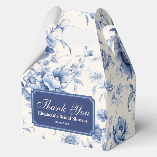 Ballotins Something Blue Floral French Toile Chinoiserie (Recto)