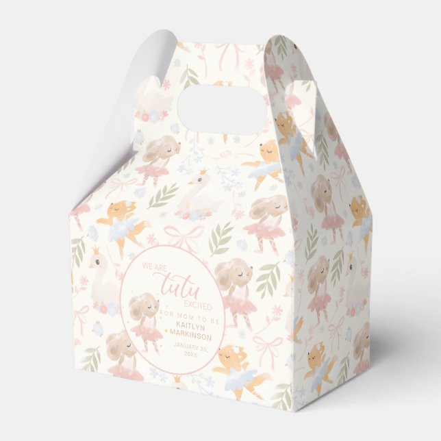 Ballotins Souris Ballerina Tutu Baby shower excité (Verso)