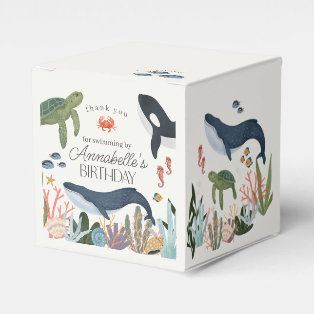 Ballotins Sous l'océan Mer Fête d'anniversaire Favors (Verso)