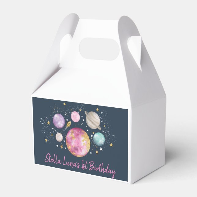 Ballotins Space Galaxy Planètes Lune Stars Marine Rose Gold (Verso)