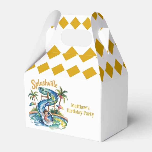 Ballotins Splashville Water Slide Boy Fête d'anniversaire (Verso)