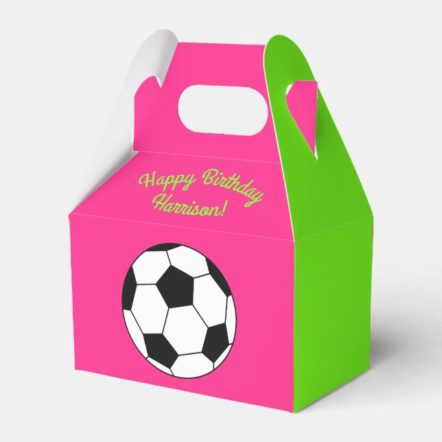 Ballotins Sports de football Anniversaire fête rose (Arrière)
