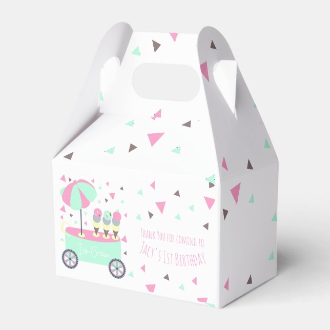 Ballotins Stand de crème glacée Confetti Pink Anniversaire (Verso)