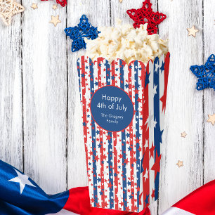 Ballotins Stars 4 juillet Patriotic Popcorn Box