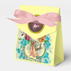 Ballotins STORK BÉBÉ FILLE DOUCHE ROSE GEM MONOGRAM Jaune