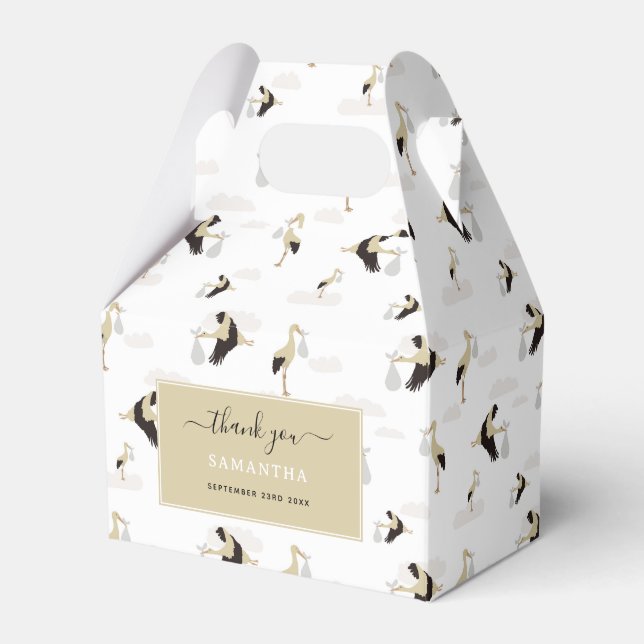 Ballotins Stork Nouveau-né bébé garçon fille Motif (Verso)