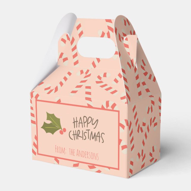 Ballotins Sucres de canne de Noël roses Peachy (Verso)